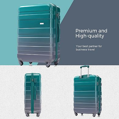 Merax Luggage Sets Model ABS Hardshell 3pcs Clearance Luggage Hardside Lightweight Durable Suitc
