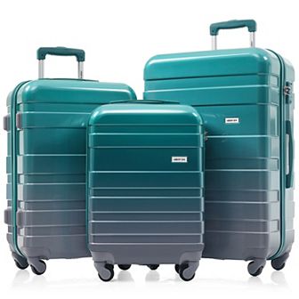 Merax Luggage Sets Model ABS Hardshell 3 pc Clearance Luggage Hardside Lightweight Durable Suitc