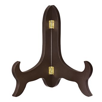 9" Easel Plate Holder, Wooden Folding Display Stand for Decorative Picture Frame