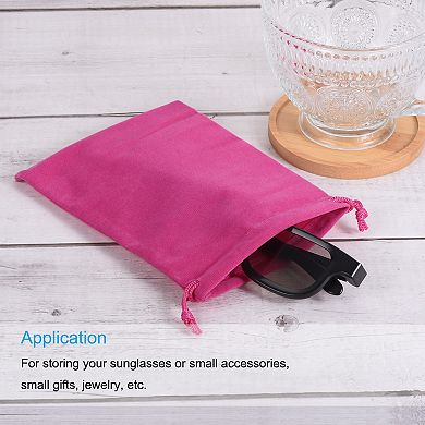 30x15cm Microfiber Pouch, 3Pcs Soft Storage Drawstring Gift Bag for Glasses Wedding