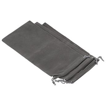 30x15cm Microfiber Pouch, 3 pc Soft Storage Drawstring Gift Bag for Glasses Wedding