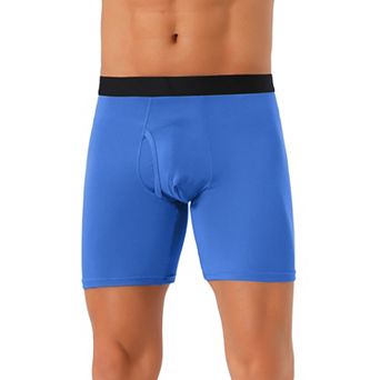 Men's Lightweight Solid Color Soft Stretch Open-fly Basic Boxer Briefs