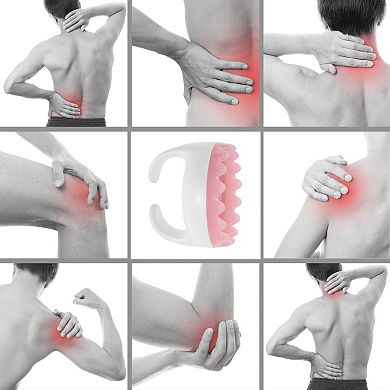 Comfortable Multifunctional Body Massage Brush Manual Massager Tools 2.95"x2.36" 1 Pc