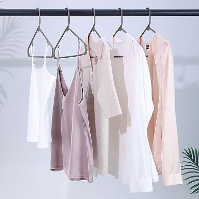 50 Pack Plastic Clothes Hangers, Space Saving Coat Hangers for Closet, Pants, Coats, or Shirts