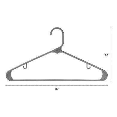 50 Pack Plastic Clothes Hangers, Space Saving Coat Hangers for Closet, Pants, Coats, or Shirts