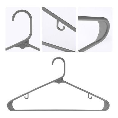 50 Pack Plastic Clothes Hangers, Space Saving Coat Hangers for Closet, Pants, Coats, or Shirts