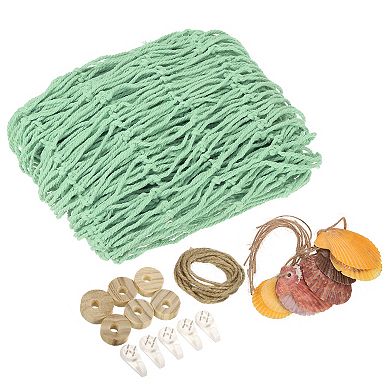 Natural Shell Decorative Fishing Net 40"x80" Ocean Theme Party Wall Hanging Fish Net Decor