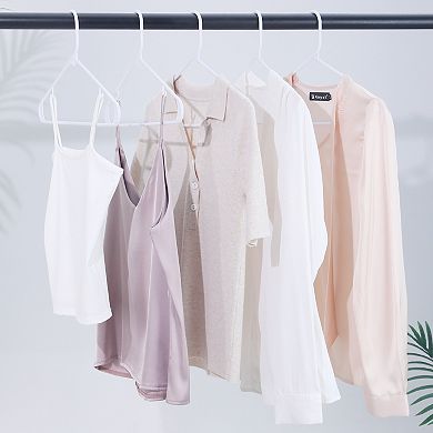 20 Pack Coat Hangers, Plastic Space Saving Clothes Hangers for Clothing, Coats, Pants, or Shirts