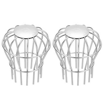 Gutter Guard 3 Inch, 2 Pack Down Pipe Filter, Anti-Blocking Line Cap Drain Cover Downspout Protector