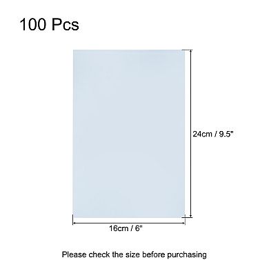 100 Pcs 9.5x6 Inch Shrink Wrap Bags, Blue Clear Heat Shrink Wrap for Gift Basket