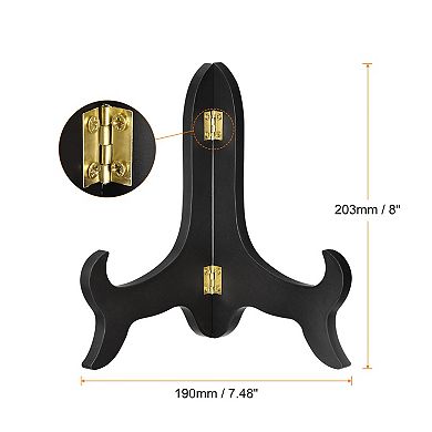 8" Easel Plate Holder, Wooden Folding Display Stand for Decorative Picture Frame