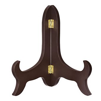 8" Easel Plate Holder, Wooden Folding Display Stand for Decorative Picture Frame