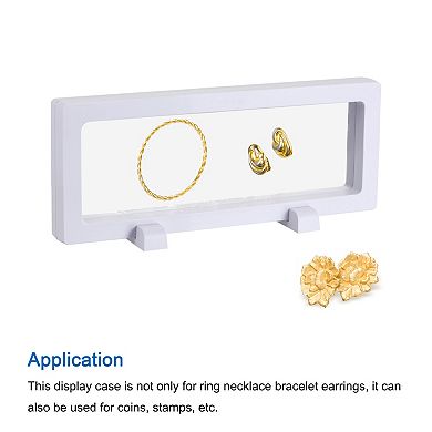 Floating Thin Film Display Box with Base 18cm x 7cm x 2cm Pack of 3