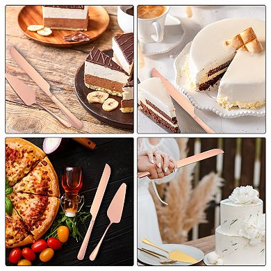 Cake Knife and Server Set, 10.6/9 Inch Cake Cutting Set, Stainless Steel Cake Serving Set Pastry