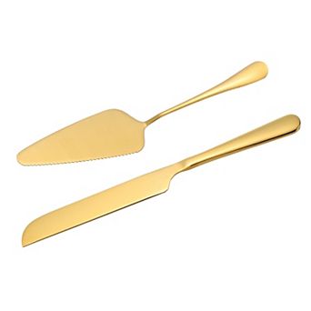 Cake Knife and Server Set, 10.6/9 Inch Cake Cutting Set, Stainless Steel Cake Serving Set Pastry