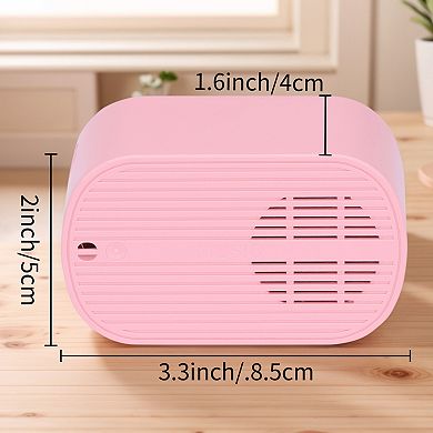 Small Dual Digital Alarm Clock, Mirror Alarms with FM Radio and Speaker Function 3.3x2x1.6 inch