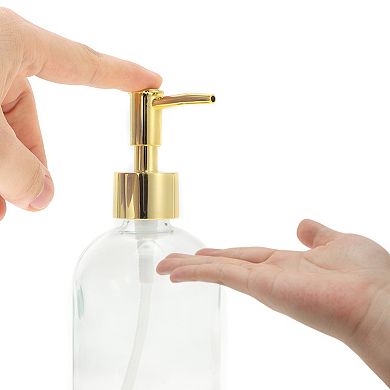Durable Cylinder Glossy Soap Dispenser 13.53oz 1 Pc