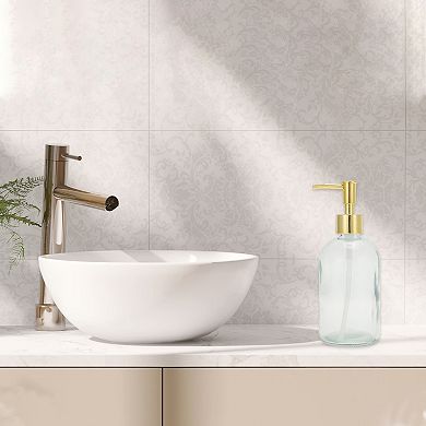 Durable Cylinder Glossy Soap Dispenser 13.53oz 1 Pc