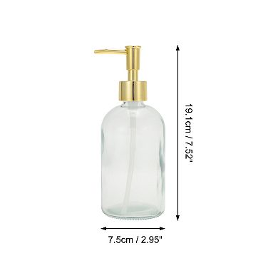 Durable Cylinder Glossy Soap Dispenser 13.53oz 1 Pc