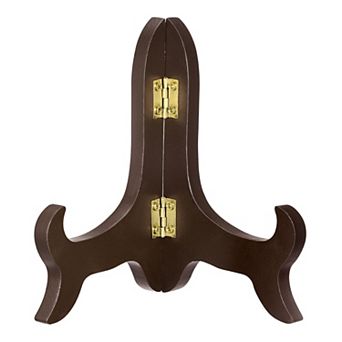 5" Easel Plate Holder, Wooden Folding Display Stand for Decorative Picture Frame
