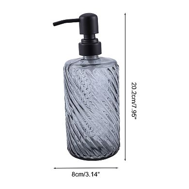 Elegant Twill Pattern Soap Pump Dispenser for Bathroom 16.9oz 1 Pc