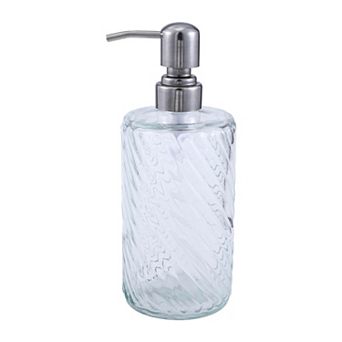 Elegant Twill Pattern Soap Pump Dispenser for Bathroom 16.9oz 1 pc