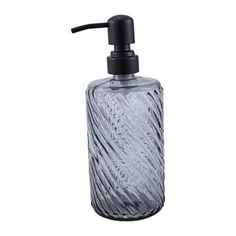 Elegant Twill Pattern Soap Pump Dispenser for Bathroom 16.9oz 1 pc