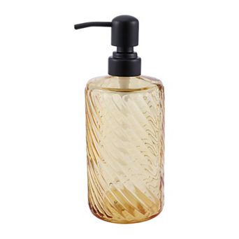 Elegant Twill Pattern Soap Pump Dispenser for Bathroom 16.9oz 1 pc