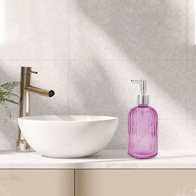 Durable Vertical Stripes Soap Dispenser 13.53oz 1 Pc