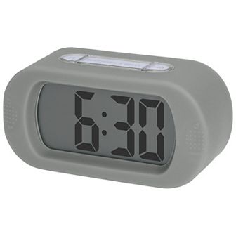 Oval Digital Alarm Clock for Bedroom, Alarms w Big Numbers Display, Adjustable Alarm 5.4x2.6x2 inch