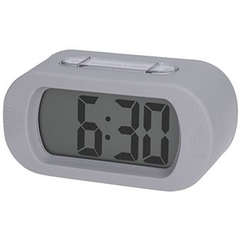 Oval Digital Alarm Clock for Bedroom, Alarms w Big Numbers Display, Adjustable Alarm 5.4x2.6x2 inch