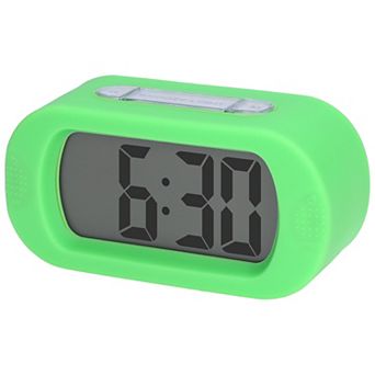 Oval Digital Alarm Clock for Bedroom, Alarms w Big Numbers Display, Adjustable Alarm 5.4x2.6x2 inch