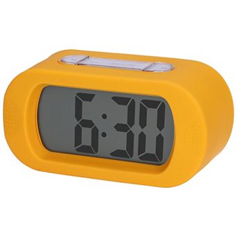 Oval Digital Alarm Clock for Bedroom, Alarms w Big Numbers Display, Adjustable Alarm 5.4x2.6x2 inch
