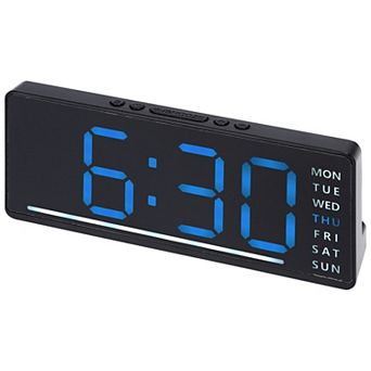 Digital Dual Alarm Clock, Easy to Set, Dimmable, Date Day of Week Temp Snooze, 12/24H 6.1x2.4x1 inch