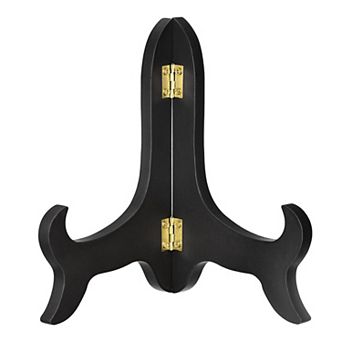 7" Easel Plate Holder, Wooden Folding Display Stand for Decorative Picture Frame