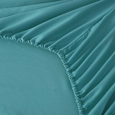 Marcielo 3/4 Pcs Soft Solid & Embroidery Bed Sheets Set