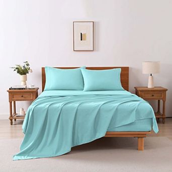 Marcielo 3/4 pc Soft Solid & Embroidery Bed Sheets Set