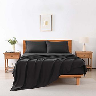 Marcielo 3/4 pc Soft Solid & Embroidery Bed Sheets Set