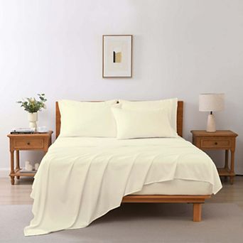 Marcielo 3/4 pc Soft Solid & Embroidery Bed Sheets Set