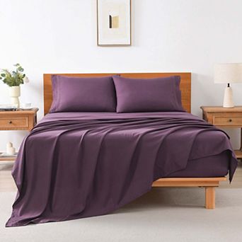 Marcielo 3/4 pc Soft Solid & Embroidery Bed Sheets Set
