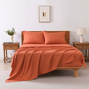 Marcielo 3/4 pc Soft Solid & Embroidery Bed Sheets Set