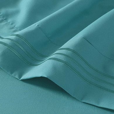 Marcielo 4/6 Pcs Soft Solid & Embroidery Bed Sheets Set