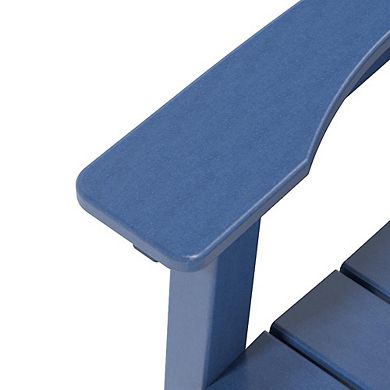 HDPE All-Weather Balcony Chair Outdoor Tall Adirondack Chairs Set of 4 Patio Bar Stool Chair