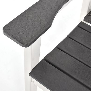 HDPE Tall Adirondack Chairs Set of 6 Outdoor Patio Bar Stool Chair with High Back 400lbs