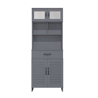 Water-Resistant MDF Bathroom Vanity with Louvered Doors