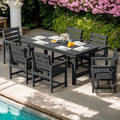 Patio Dining Table Sets, Outdoor HDPE Dining Furniture Set