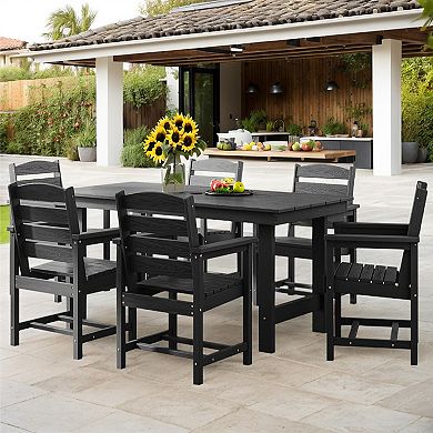 Patio Dining Table Sets, Outdoor HDPE Dining Furniture Set