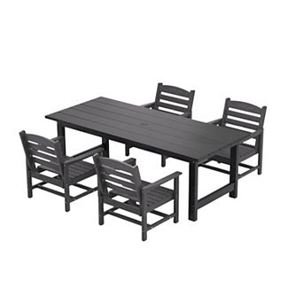 Patio Dining Table Sets, Outdoor HDPE Dining Furniture Set