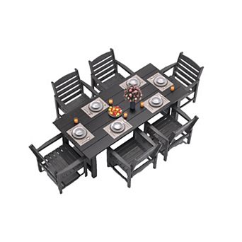 Patio Dining Table Sets, Outdoor HDPE Dining Furniture Set