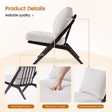 CLICKBIN Modern Minimalist Solid Wood Chair